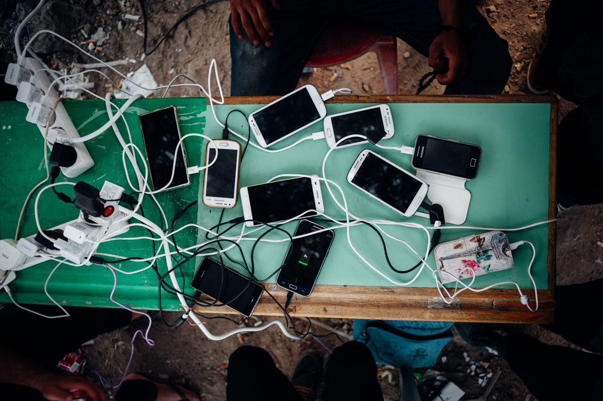 Many registration camps have charging stations for phones, the most important item in a refugee's possesion. It serves as compass, map, communication device and photo album when you miss your family at home. Oct 6, 2015.