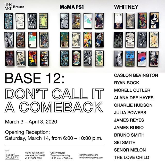 &ldquo;Don&rsquo;t Call It a Comeback&rdquo;
@kismithgallery 
opening reception March 14th 2020