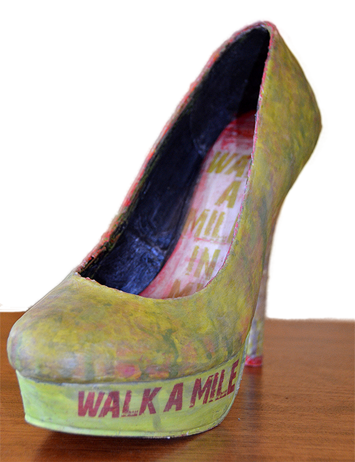 walk a mile   6in   mixed media