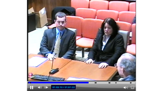 Mass. Military Assets Task Force Exec. Dir. Adam Freudberg and MassDevelopment Senior V.P. Anne Marie Dowd, 11-20-14