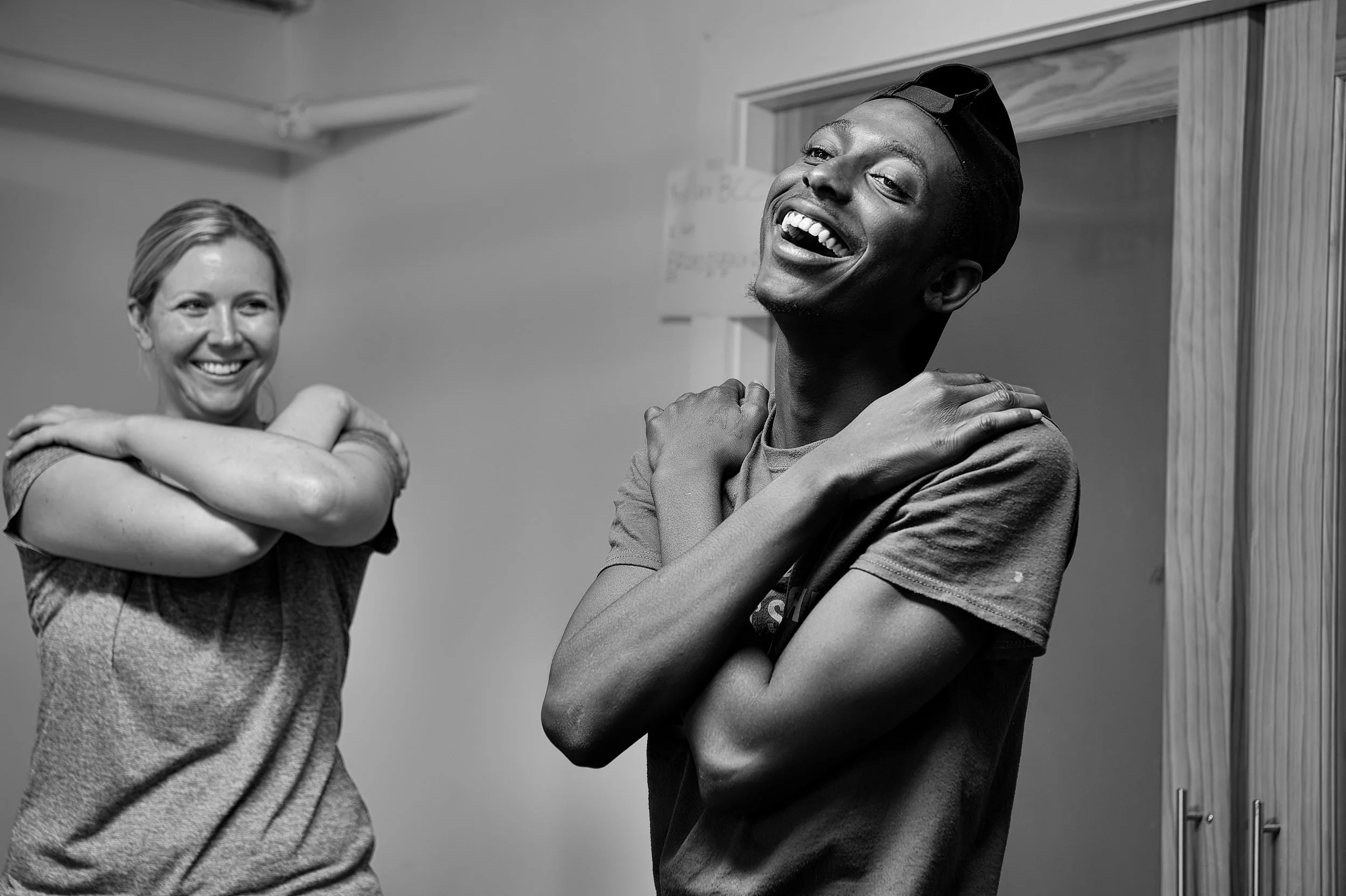 Covenant House and Event Pros Take Action participants sharing a joyful moment together.