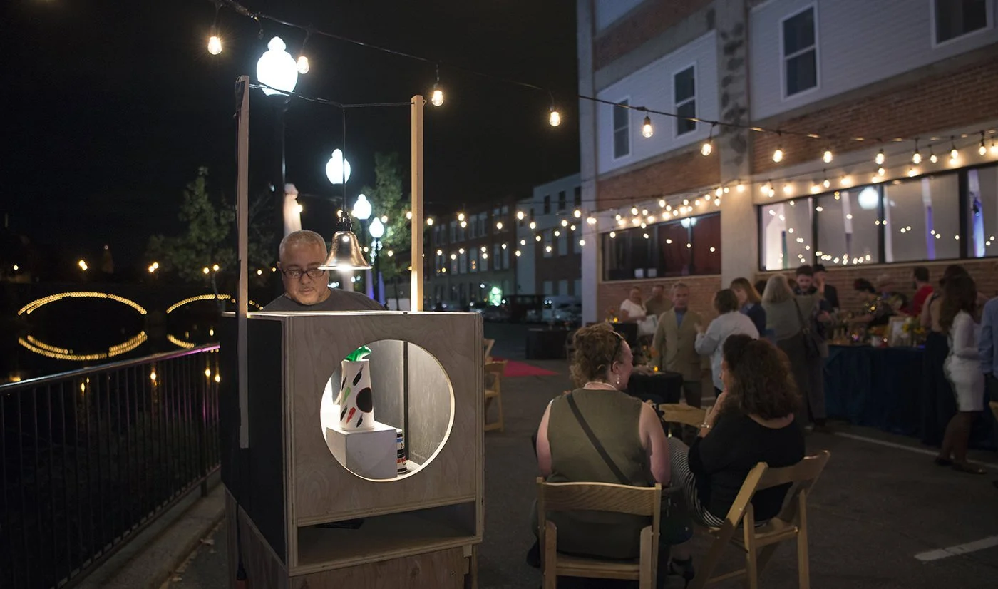 Art installations during Pawtucket Arts Festival
