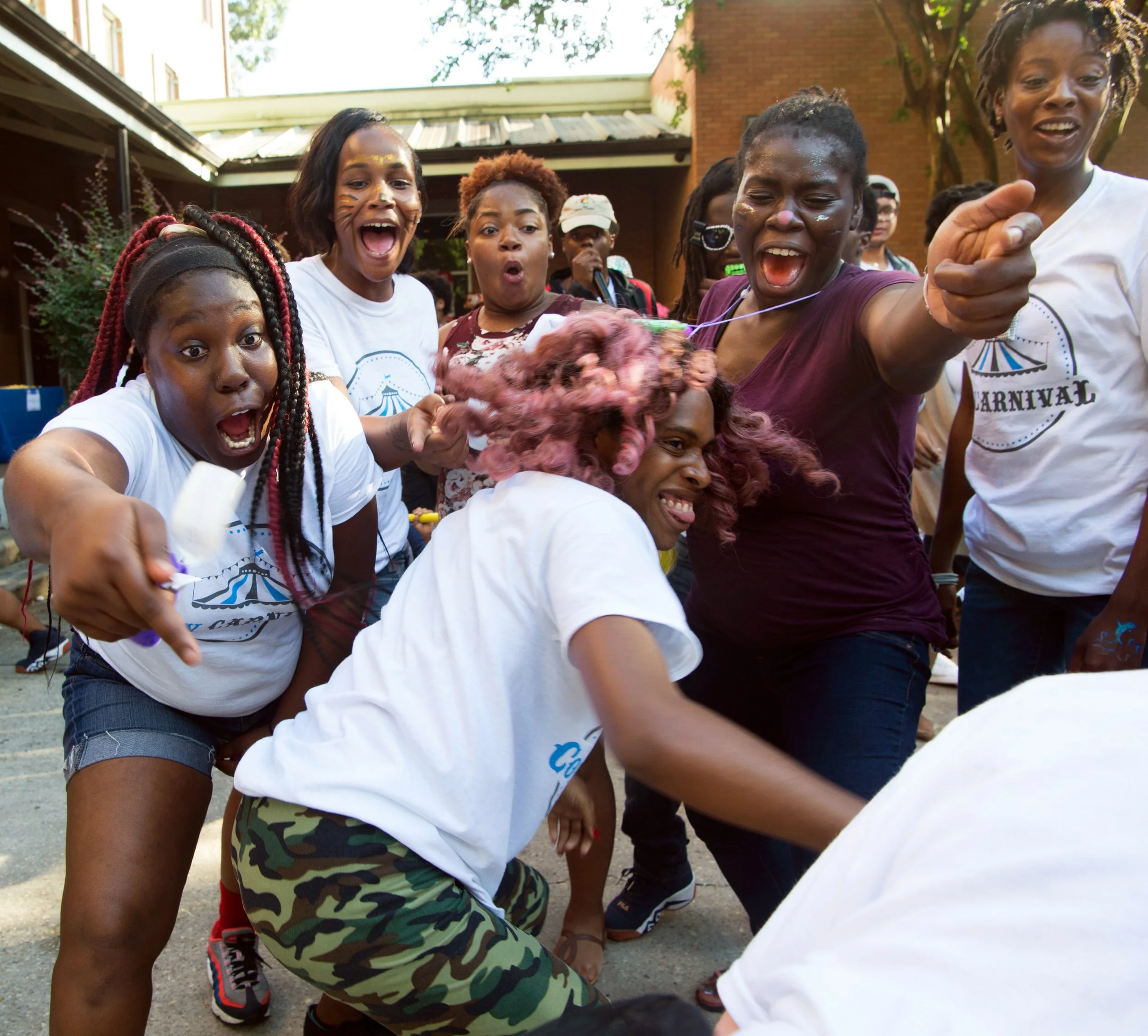 Young participants dancing at Covenant House's CovCarnival.