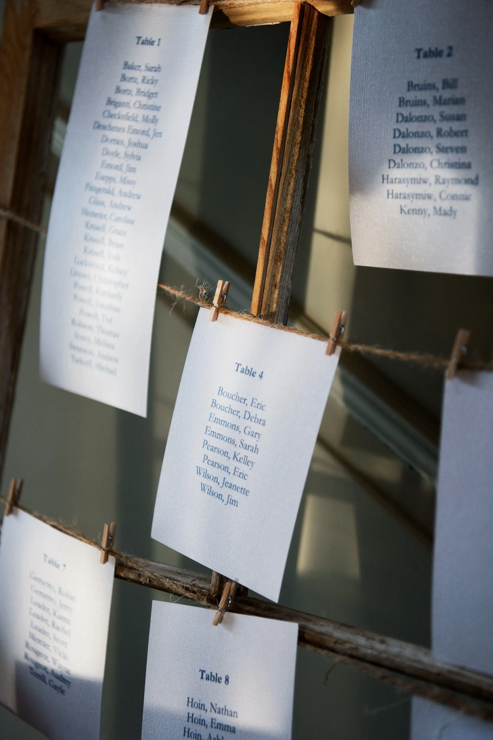 Reception seating arrangements