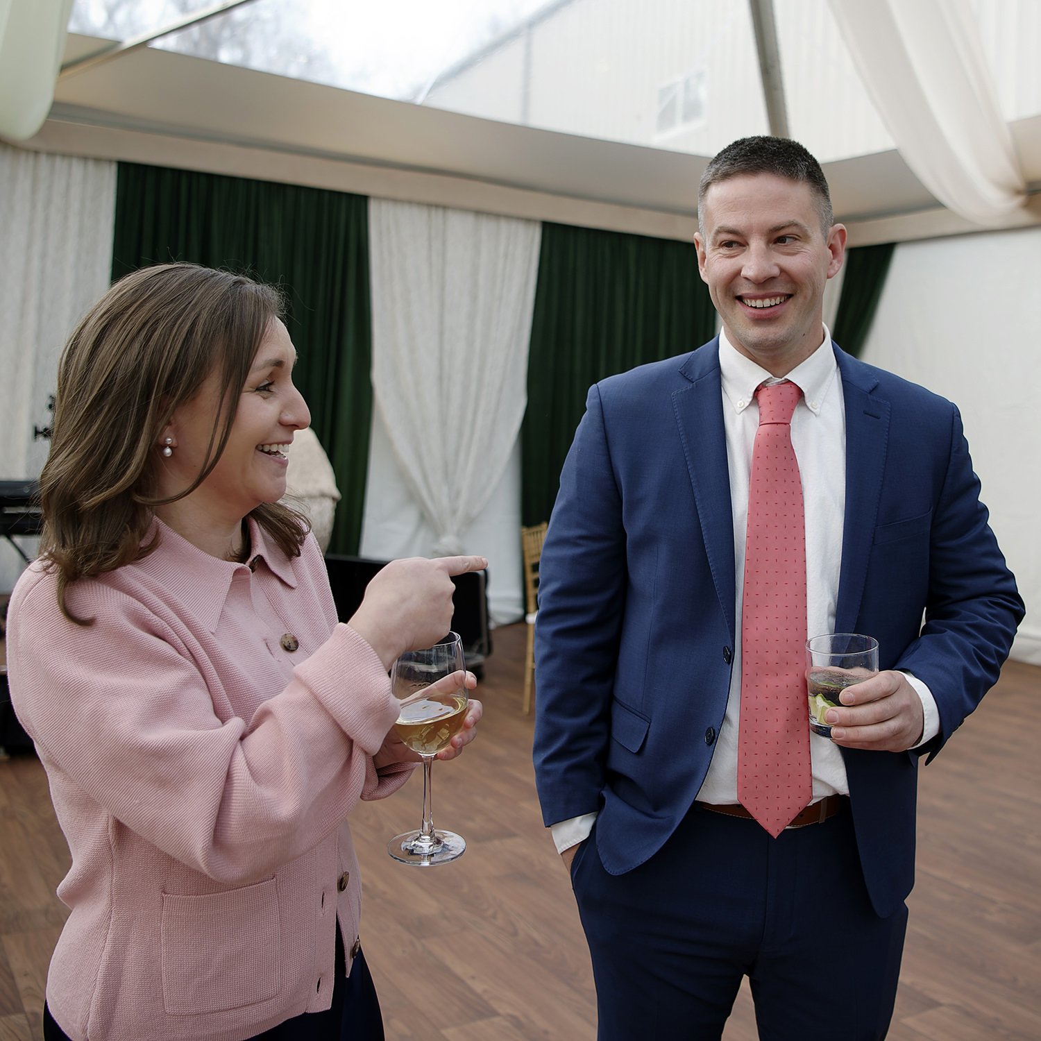 Ben Philbrook and wife candid at event