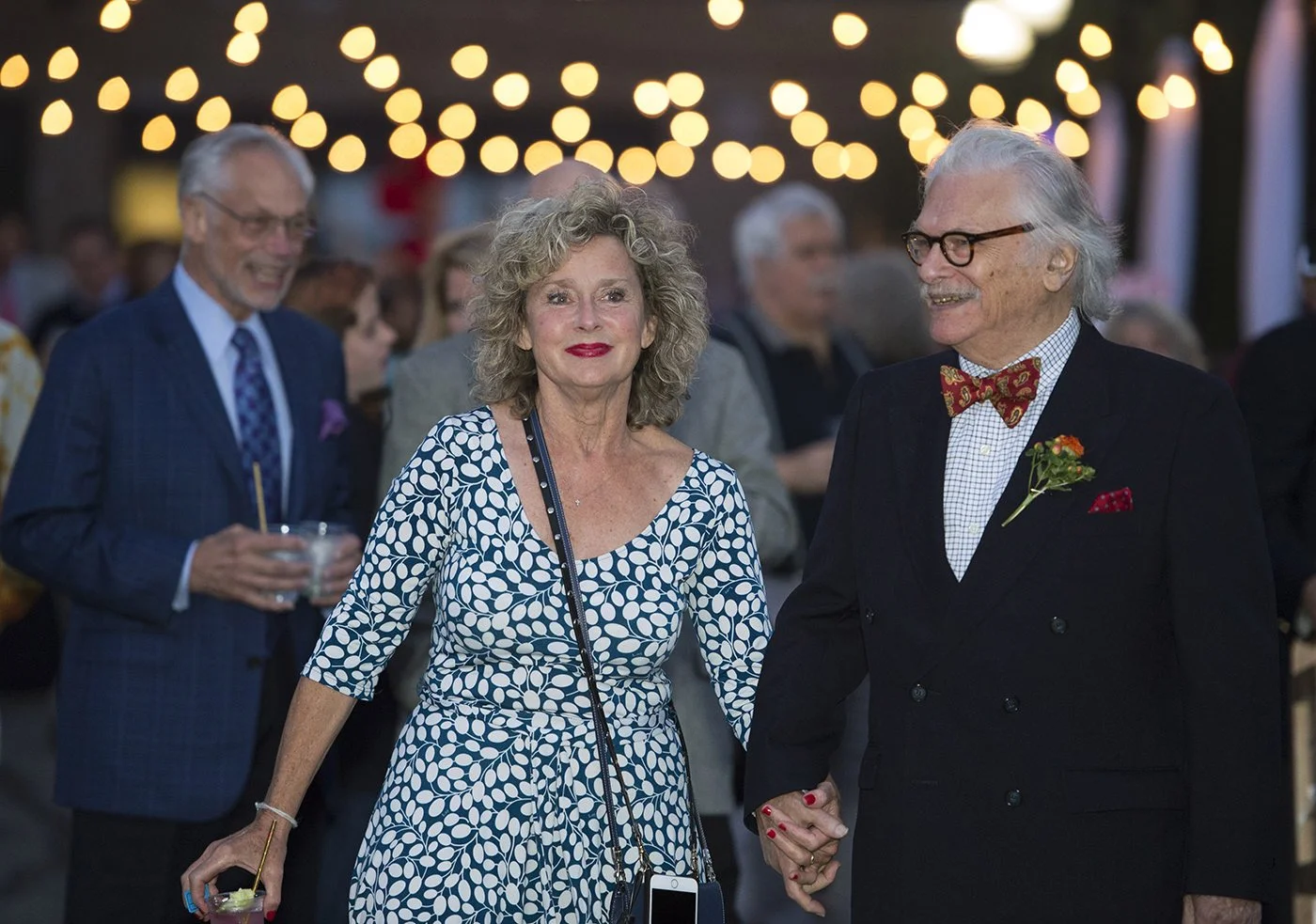 Phyllis & Morris Nathanson at dedication & lighting of Exchange Street bridge, Pawtucket, RI