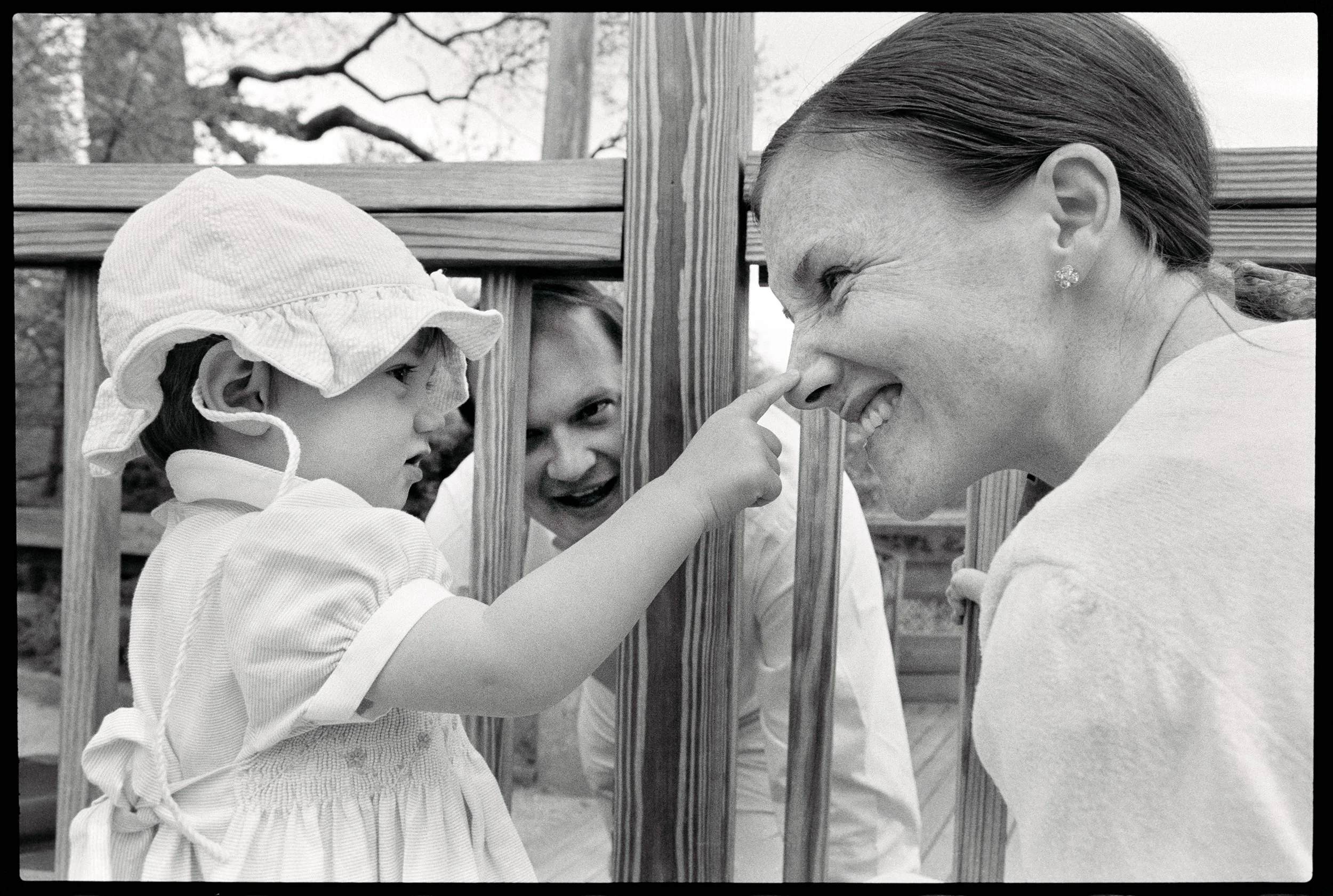 Sample of a high resolution scan of 35mm black & white film, presented full-frame with original black film borders.
