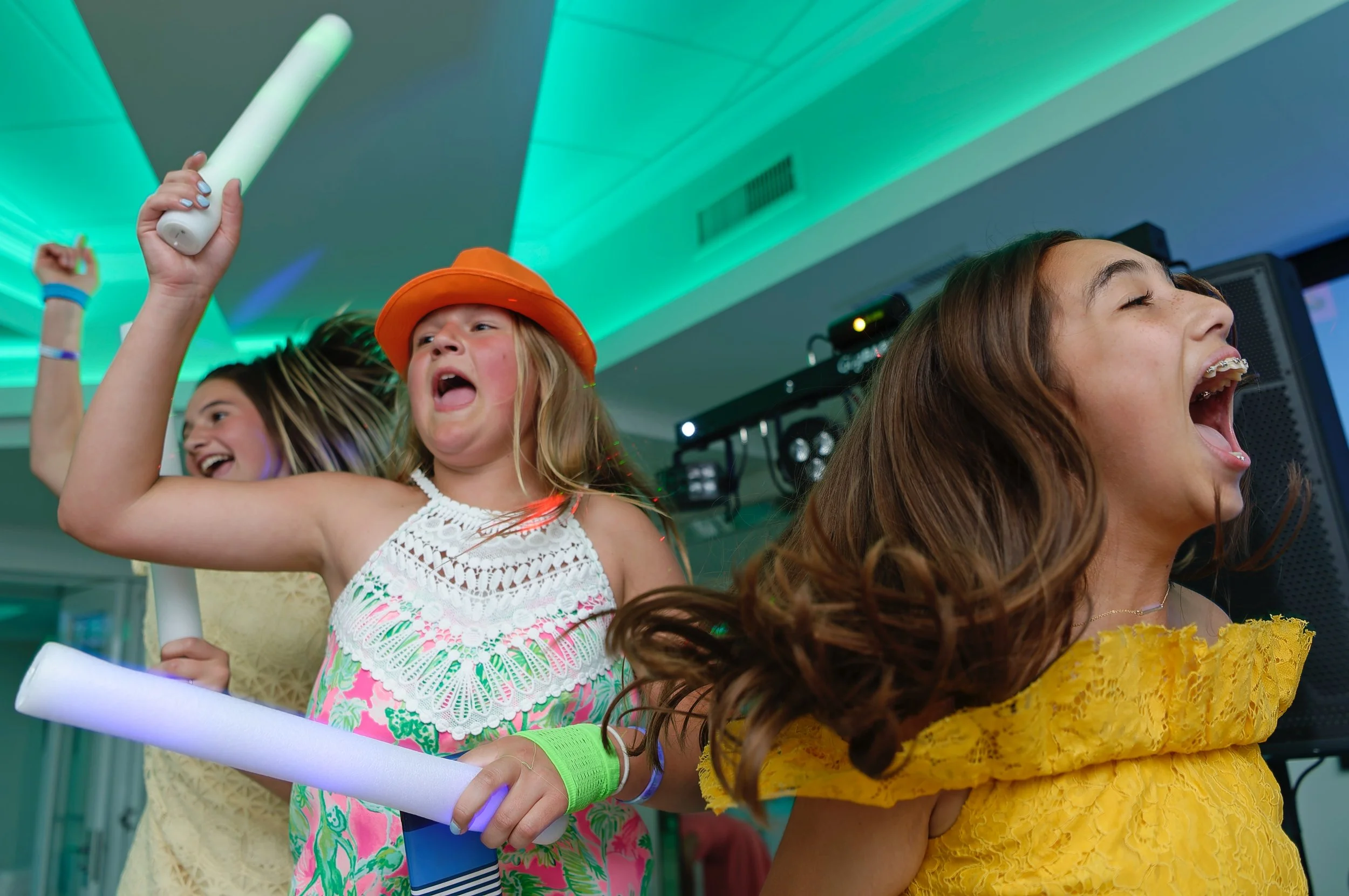 Friends dancing during Bat Mitzvah at Skyline at Waterplace