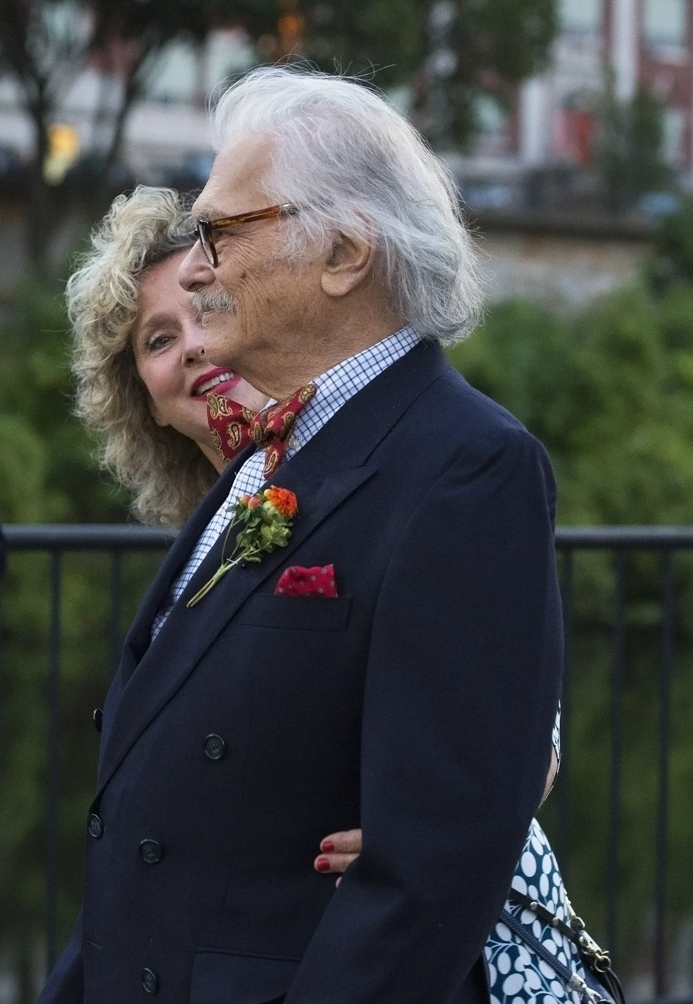 Phyllis and Morris Nathanson during Blackstone Valley Tourism Council Dedication & lighting of the Exchange Street bridge