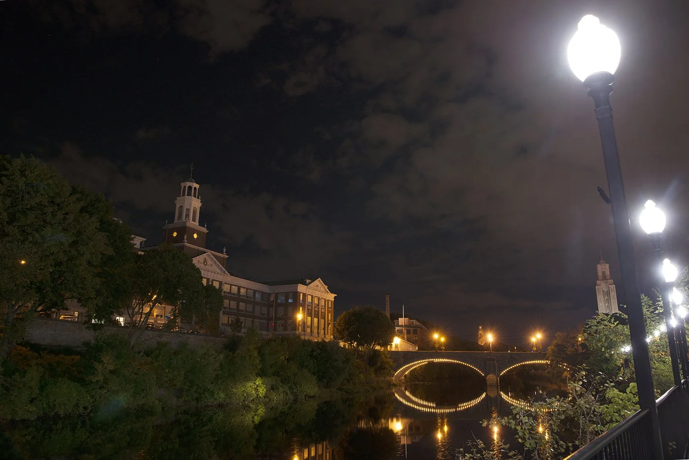 Dedication & lighting of the Exchange Street bridge named for Morris Nathanson in Pawtucket, Rhode Island