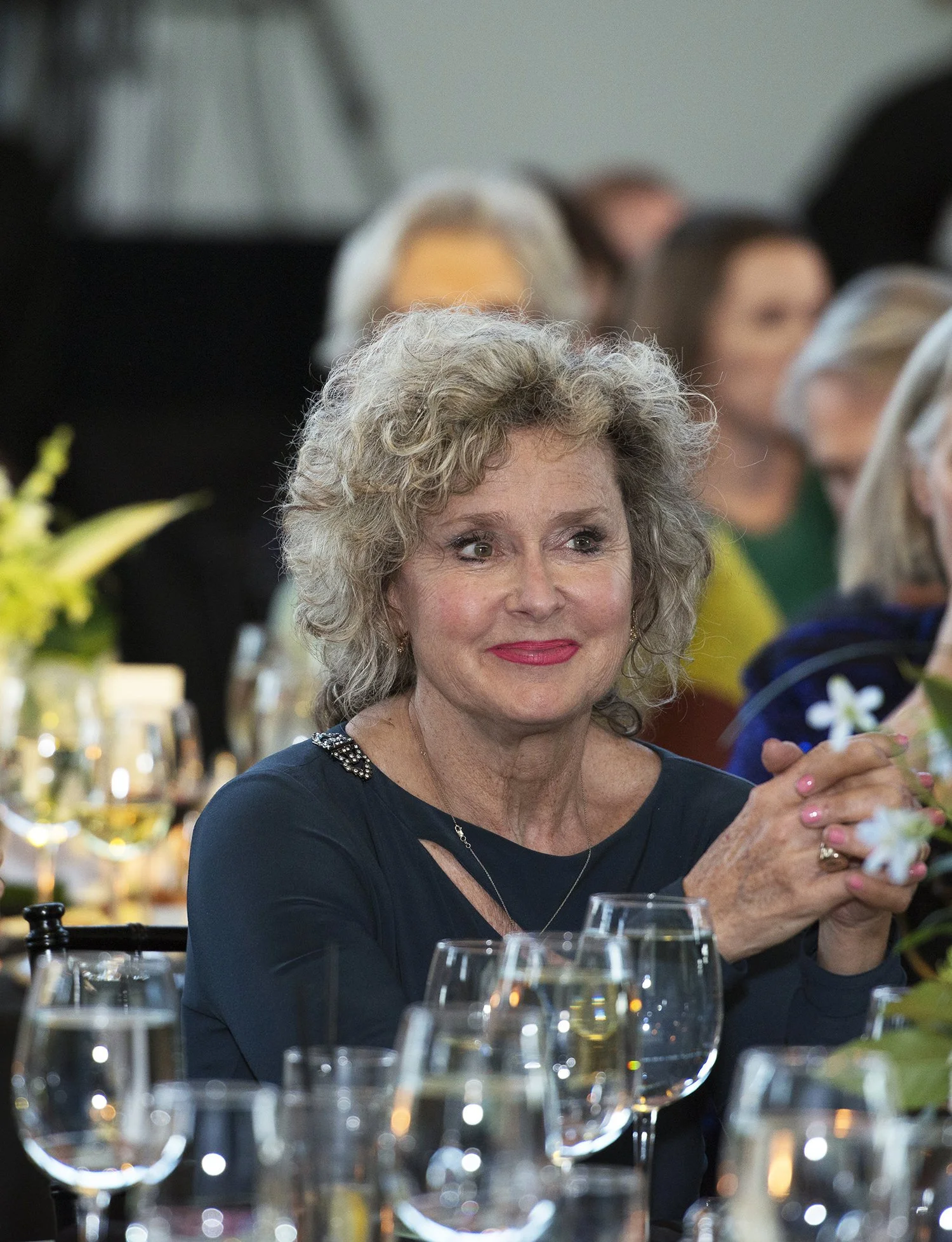 Morris Nathanson applauded by wife Phyllis Nathanson after receiving the Pell Award for Excellence in the Arts