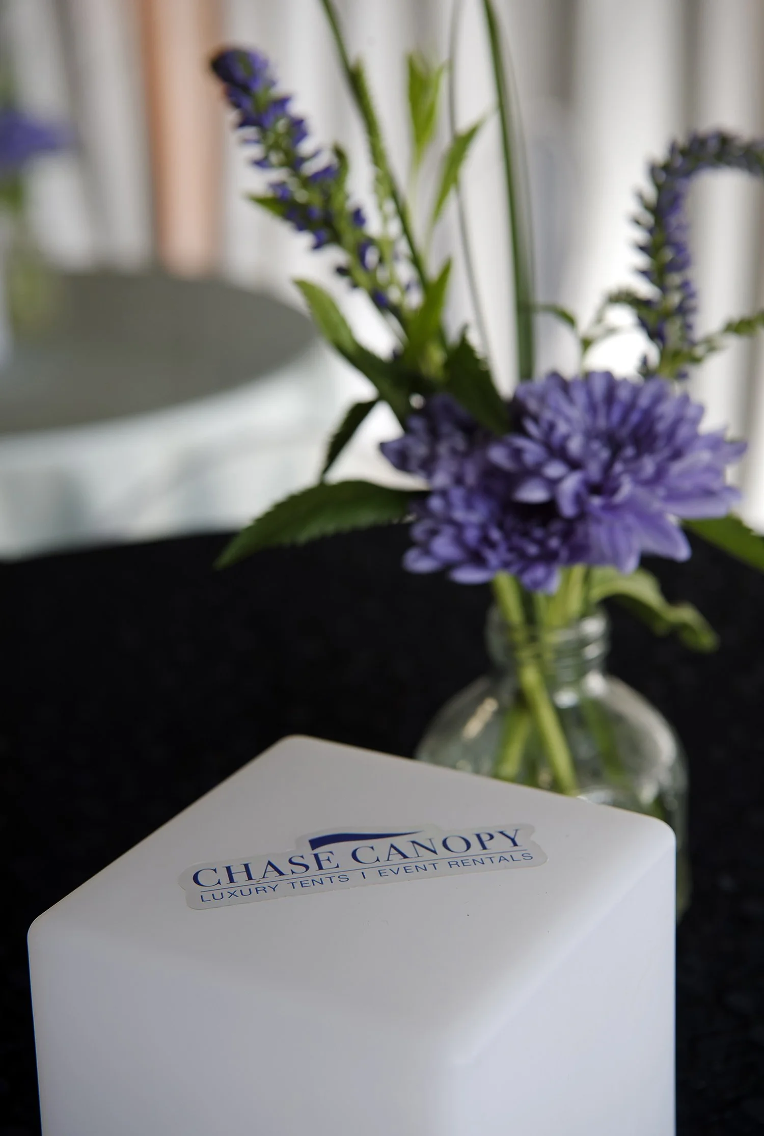 flower centerpiece on table