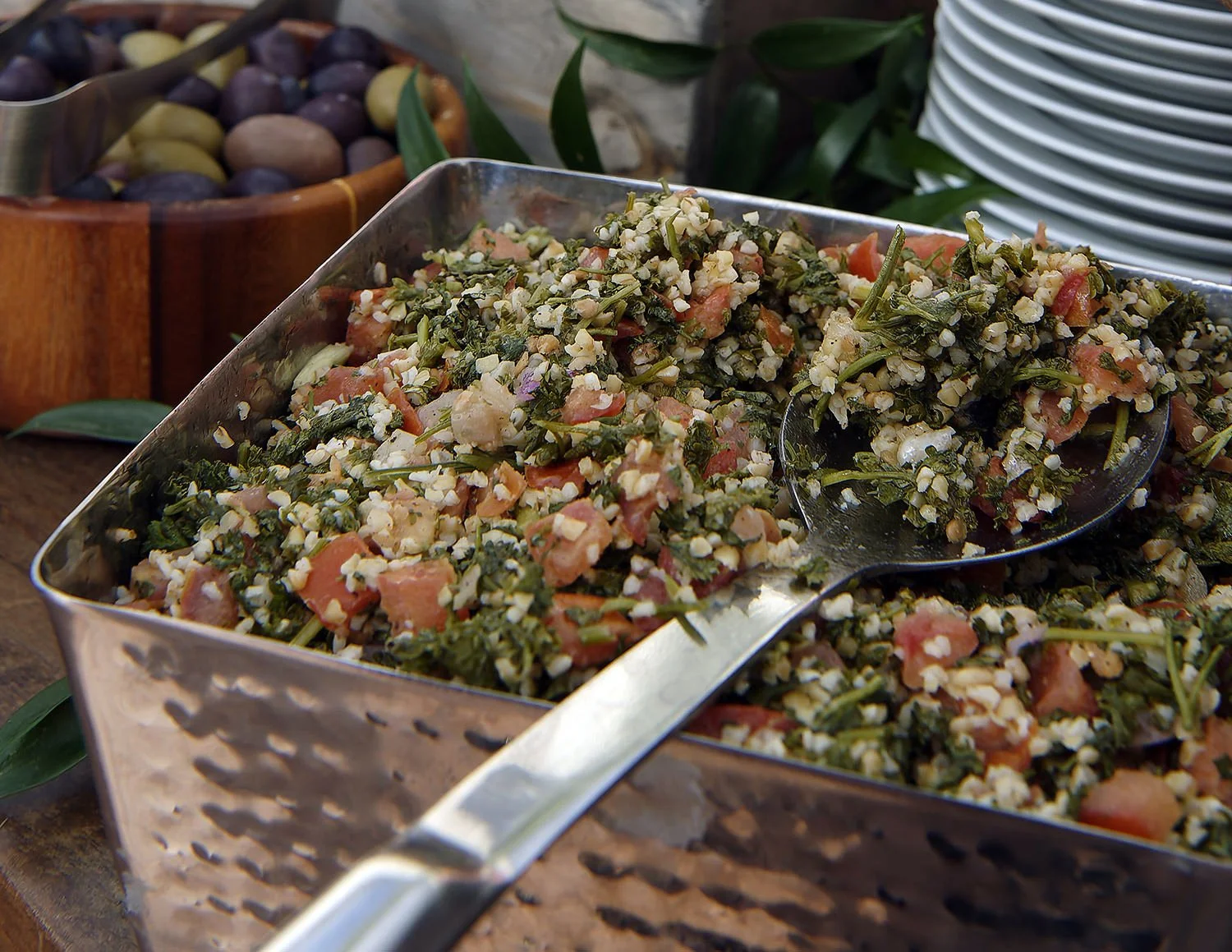 Tabbouleh on buffet made by The Sauce Catering
