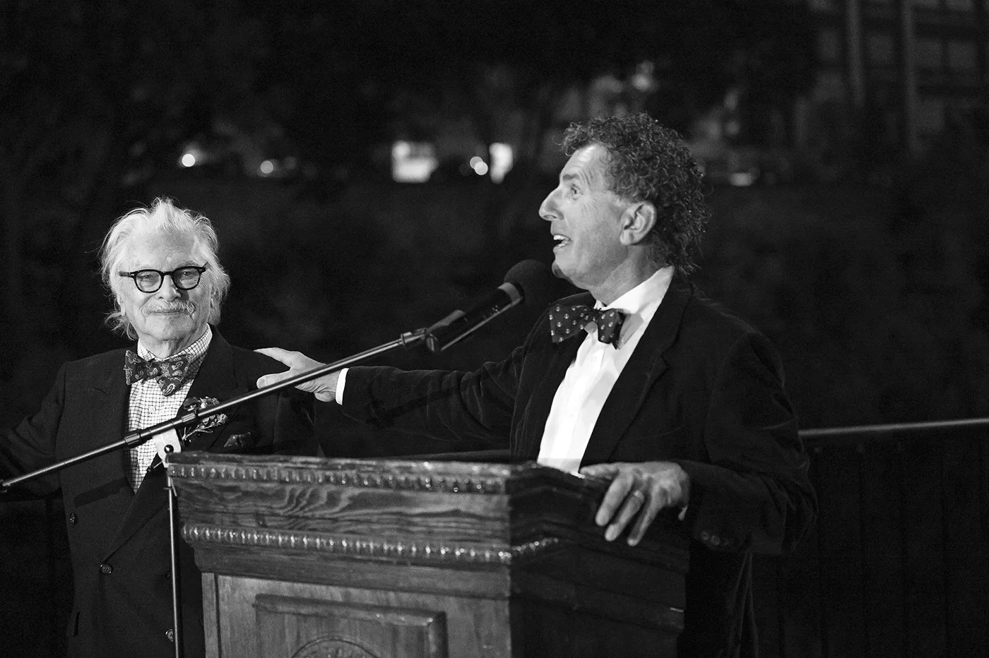 Robert Billington at Exchange Street bridge dedication for Morris Nathanson