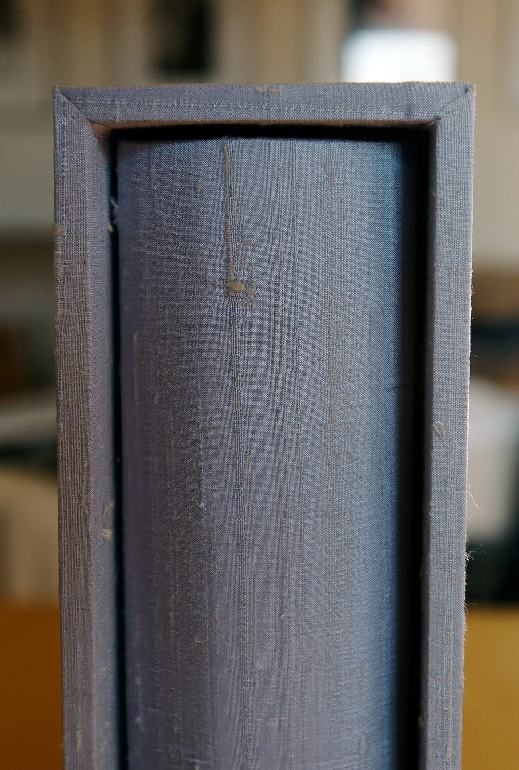 Blue-grey album with fine-textured cover