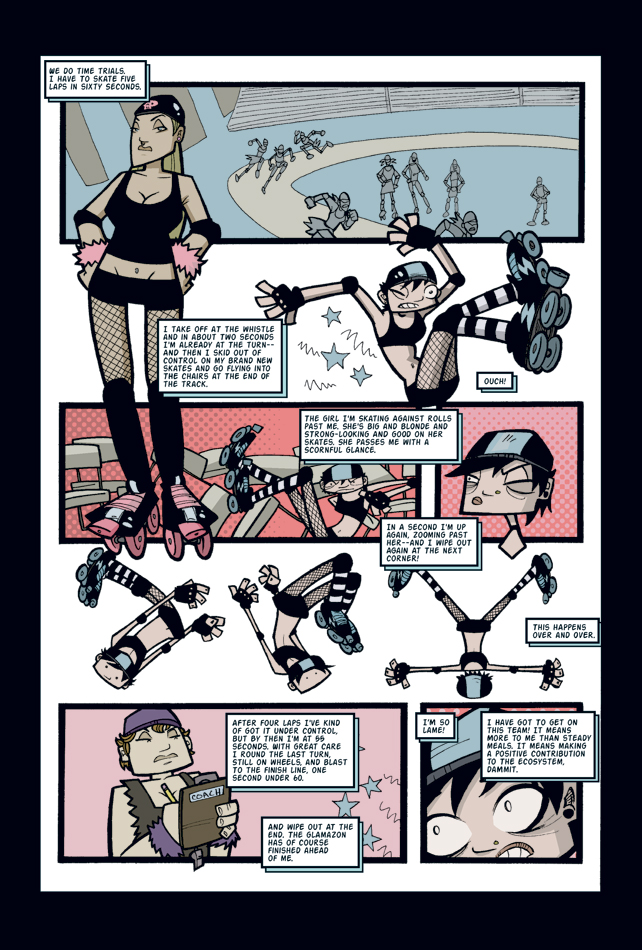 JAM! TALES FROM THE WORLD OF ROLLERDERBY "Don't Ask Don't Tell" PG 04 (2010) (written by Jennifer Stevenson)