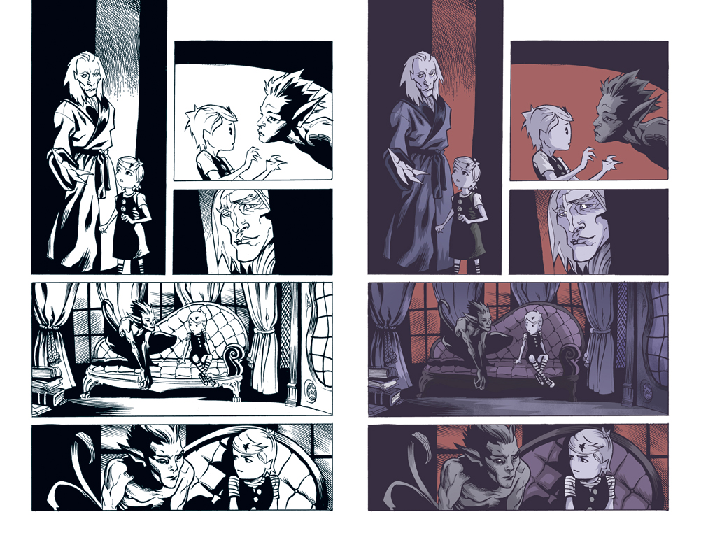 Courtney Crumrin Vol 5 PG 09 (2014) (line art by Ted Naifeh)