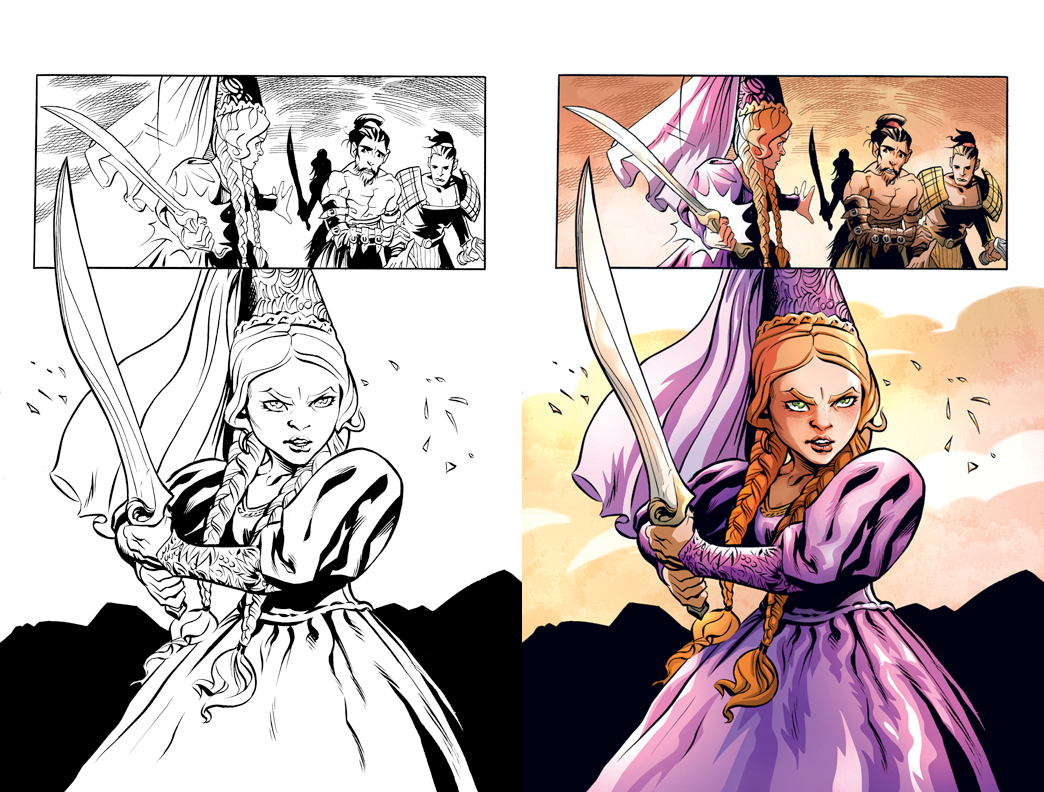 Princess Ugg #05 PG 23 (2014) (line art by Ted Naifeh)