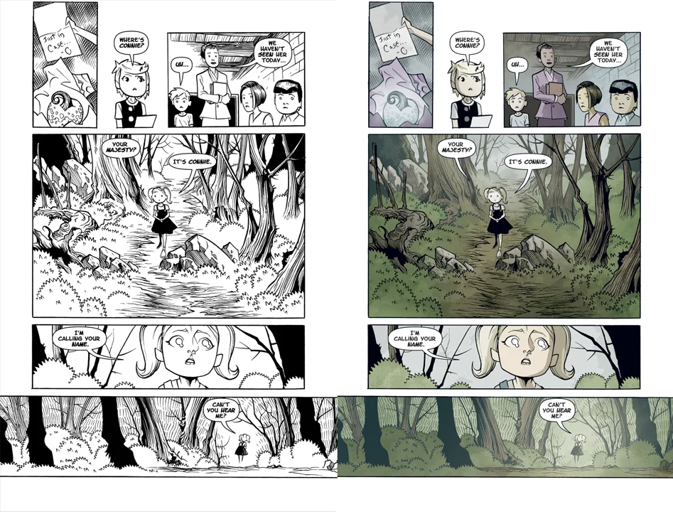 Courtney Crumrin Vol 3 PG 134 (2013) (line art by Ted Naifeh)