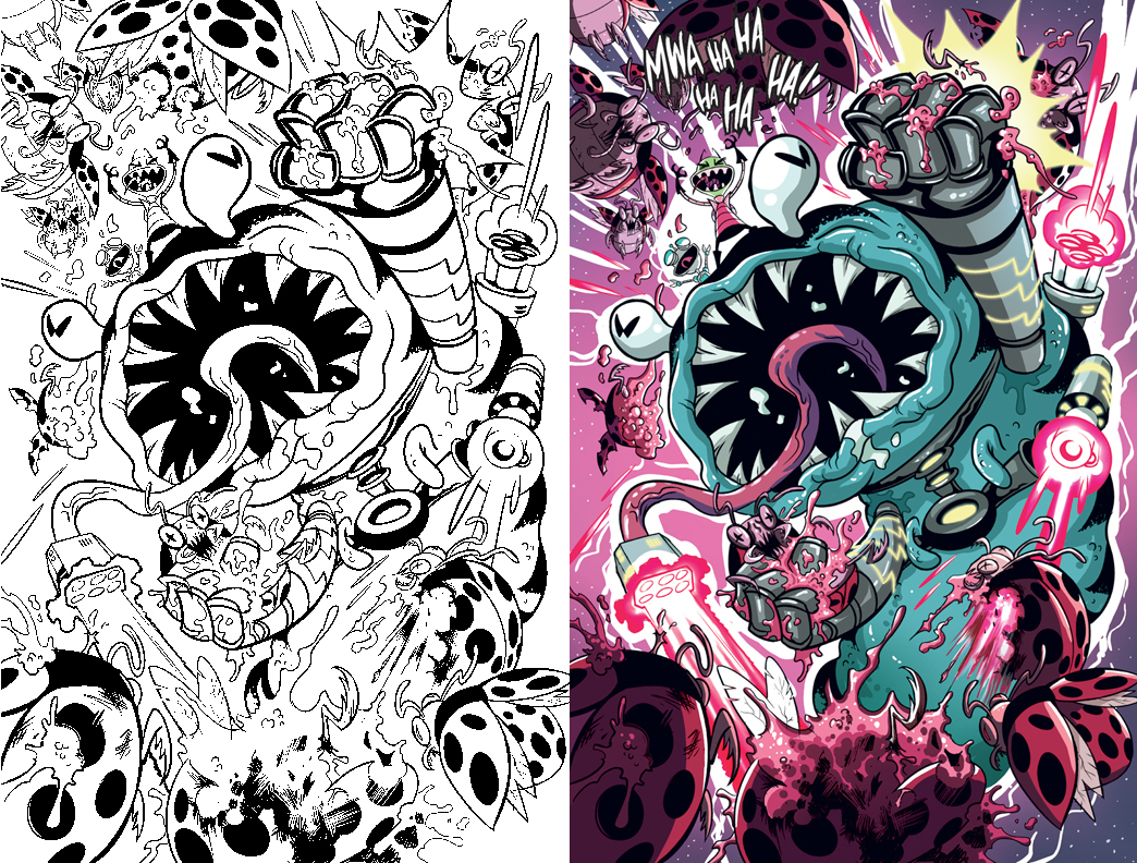Invader ZIM #07 PG 15 (2016) (lineart by dave crosland)