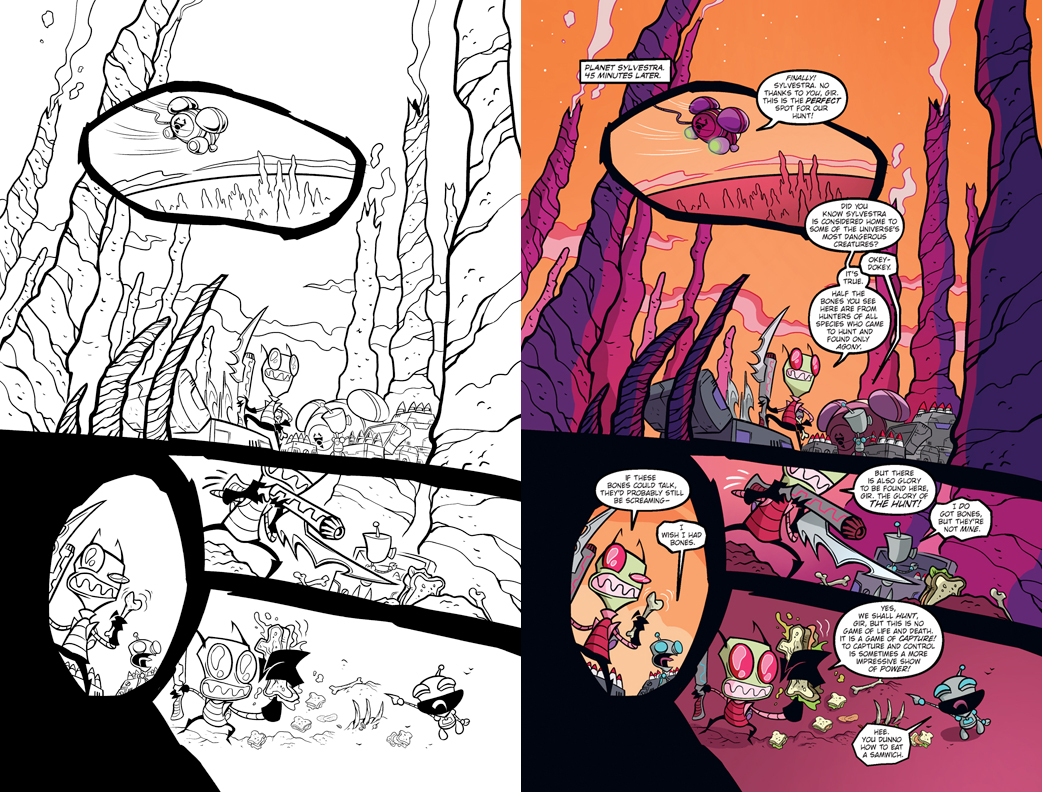 Invader ZIM #10 PG 08 (2016) (lineart by dave crosland)