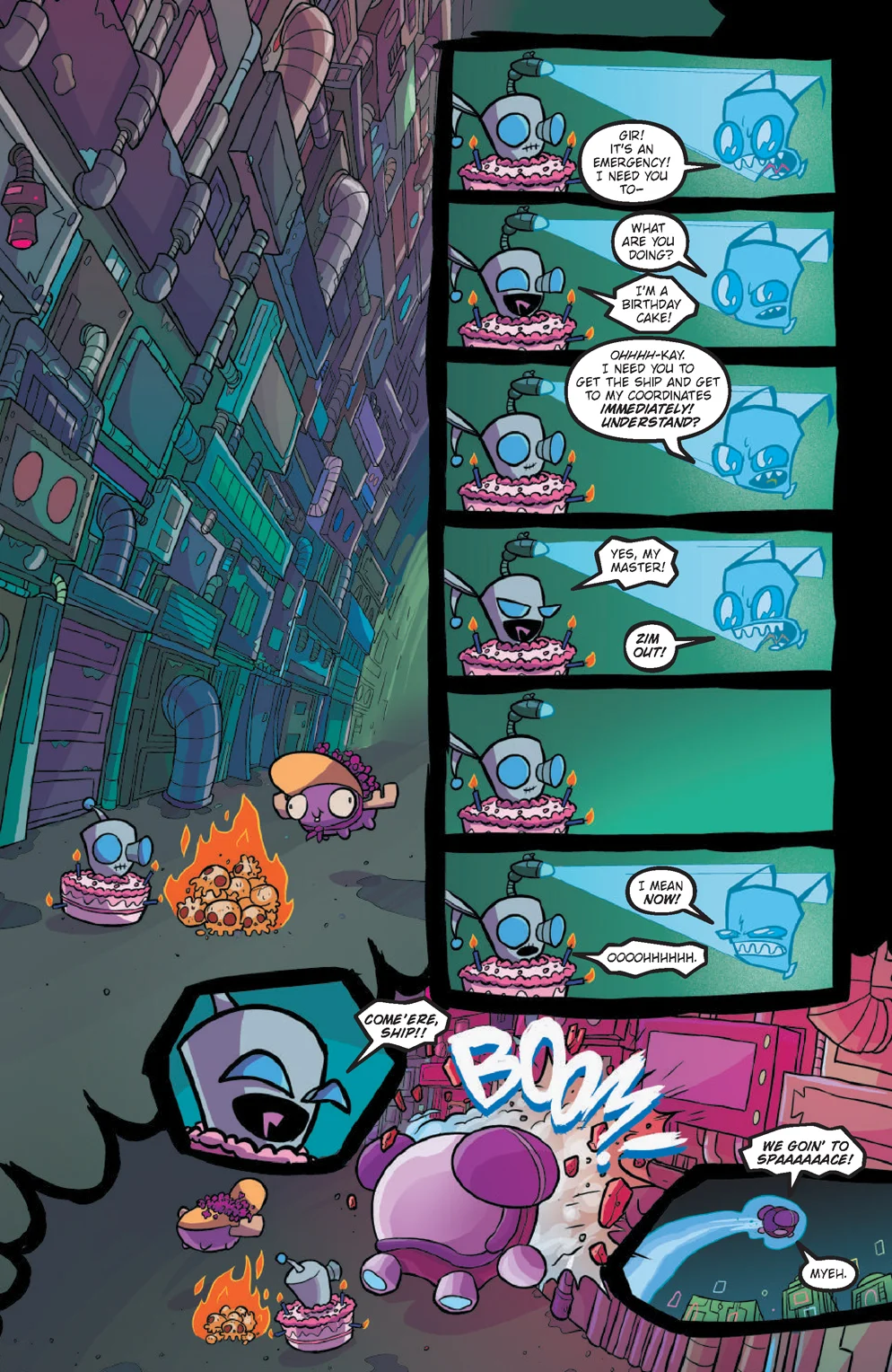 Invader ZIM #25 PG 14 (2017) (colors by fred c. stresing and written by eric trueheart)
