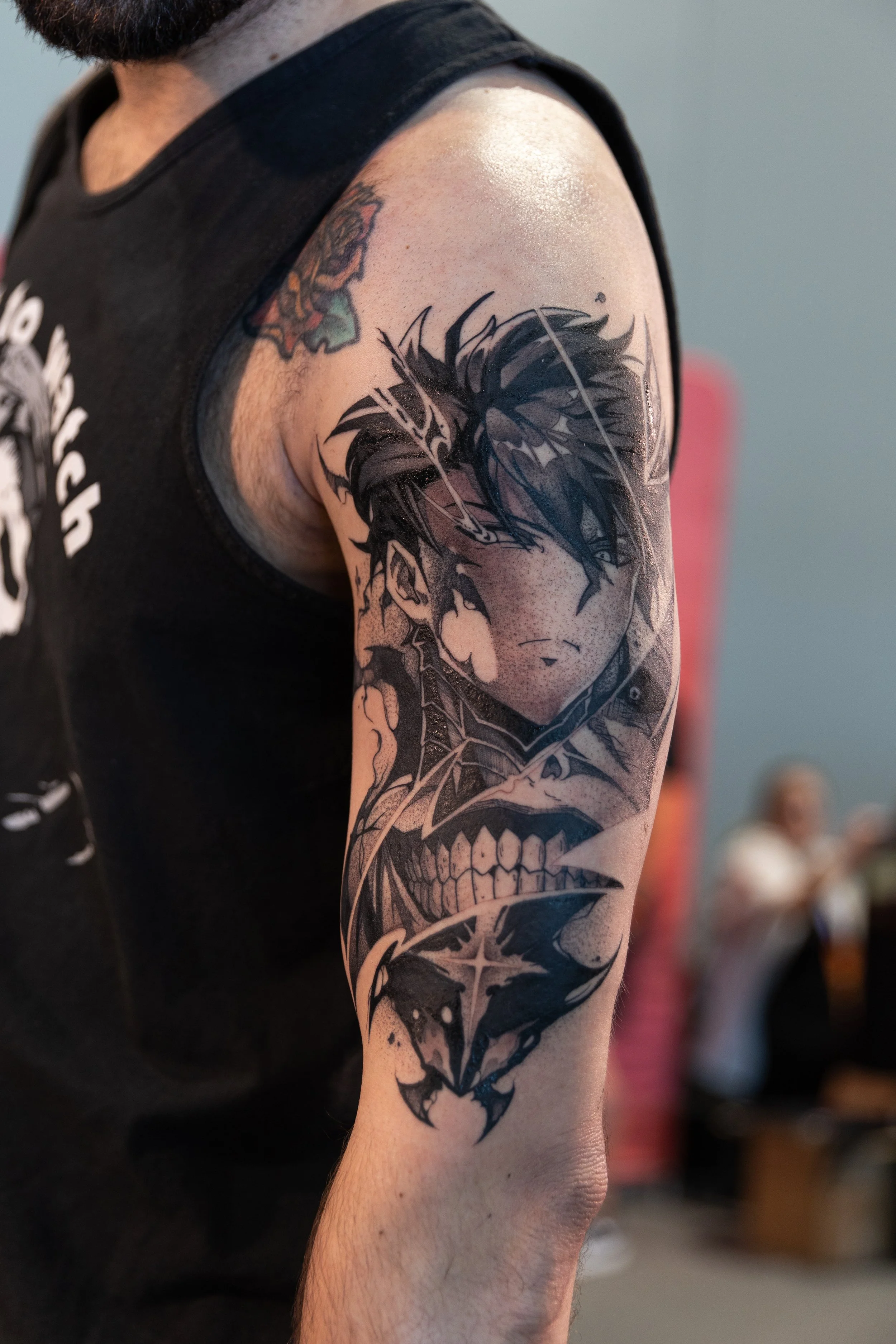 Brandon Zimmerman Anime tattoos, Manga tattoos, savannah GA, tattoo artist
