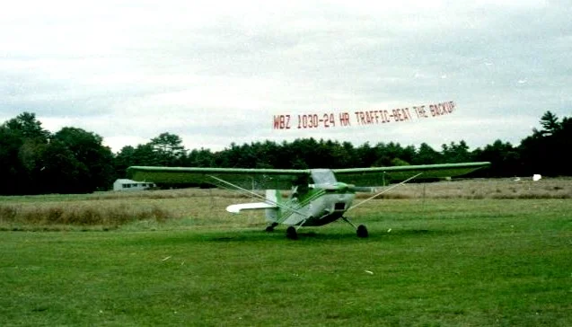 In the early days even commercial accounts used letter bannersThat is Toby Baird's Citabria