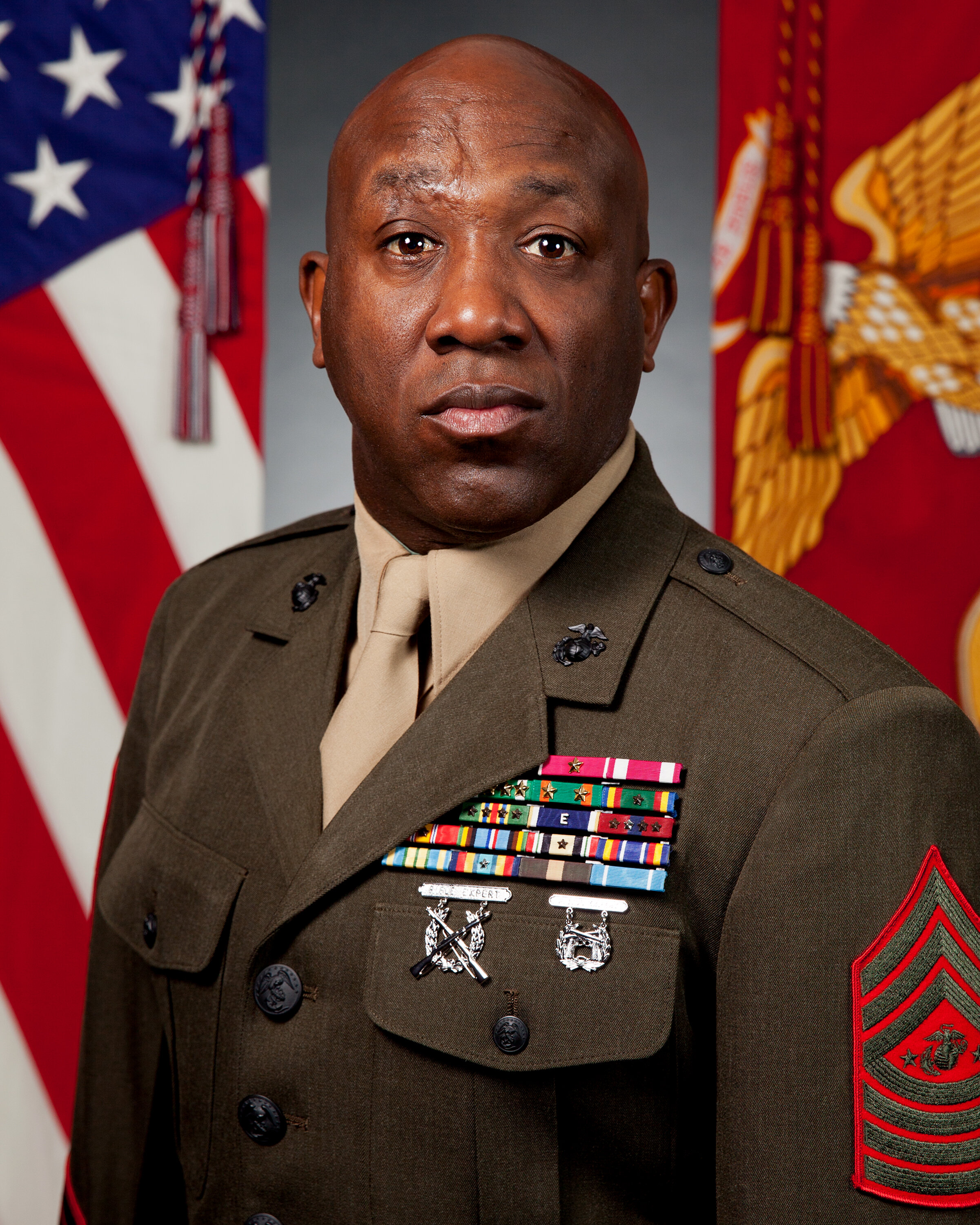 Sgt. Maj. of the Marine Corps poses for a portrait in Arlington, VA