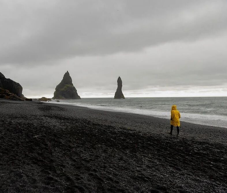 The recent erruption in Hawaii has me remembering the ancient volcanic structures from Iceland. 

More black sand beaches with a pop of color. You will likely see a lot of my wife's yellow jacket in the photos to come. Just one more color in the Icel