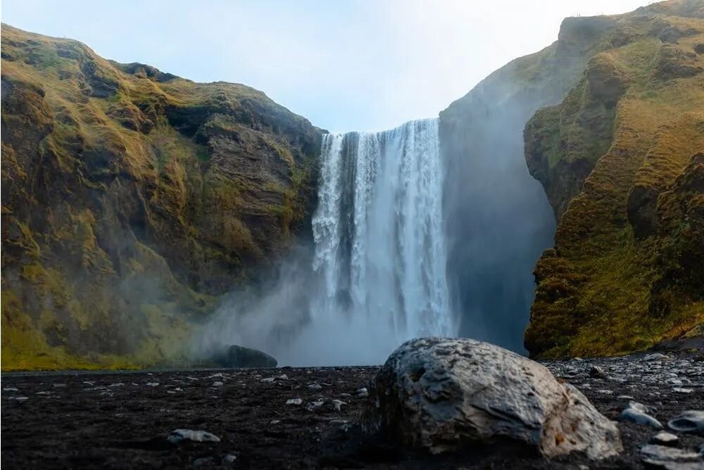 Have you ever walked to the base of a big waterfall? I don't recommend getting too close without a rain jacket. Follow me for more of my travel photos!

#icelandtrip #naturephotography #landscape_lovers #landscapehunter #nikond750 #veteranartist #nat