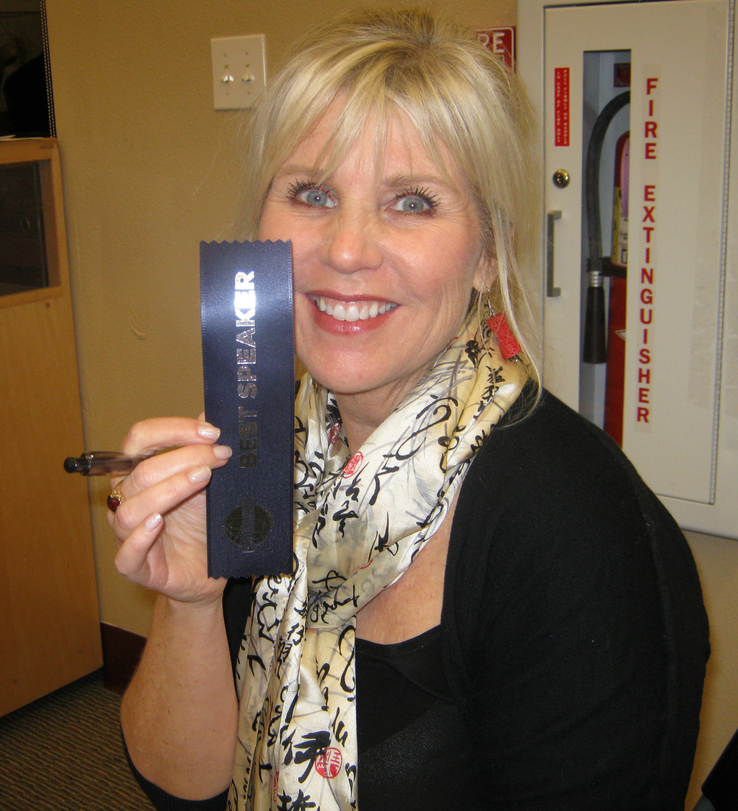 Terrie with Best Speaker Ribbon.jpg