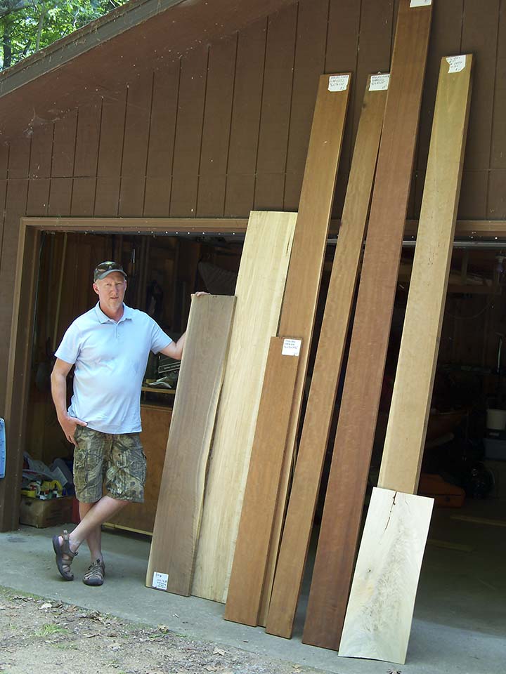 Took a trip to Traverse City MI. and Rare Earth Hardwoods this summer we really like to see the fruit orchards and found some interesting lumber. A matched set of Makore boards, figured Walnut, Hickory and Cherry pieces. It’s a hit or miss kind of trip these places have what you want but nobody wants to take the time to dig it out, a common problem I run into continuously. They just don’t get it.
Normal
0
false
false
false
EN-US
X-NONE
X-NONE
/* Style Definitions */
table.MsoNormalTable
{mso-style-name:"Table Normal";
mso-tstyle-rowband-size:0;
mso-tstyle-colband-size:0;
mso-style-noshow:yes;
mso-style-priority:99;
mso-style-parent:"";
mso-padding-alt:0in 5.4pt 0in 5.4pt;
mso-para-margin-top:0in;
mso-para-margin-right:0in;
mso-para-margin-bottom:10.0pt;
mso-para-margin-left:0in;
line-height:115%;
mso-pagination:widow-orphan;
font-size:11.0pt;
font-family:"Calibri","sans-serif";
mso-ascii-font-family:Calibri;
mso-ascii-theme-font:minor-latin;
mso-hansi-font-family:Calibri;
mso-hansi-theme-font:minor-latin;}