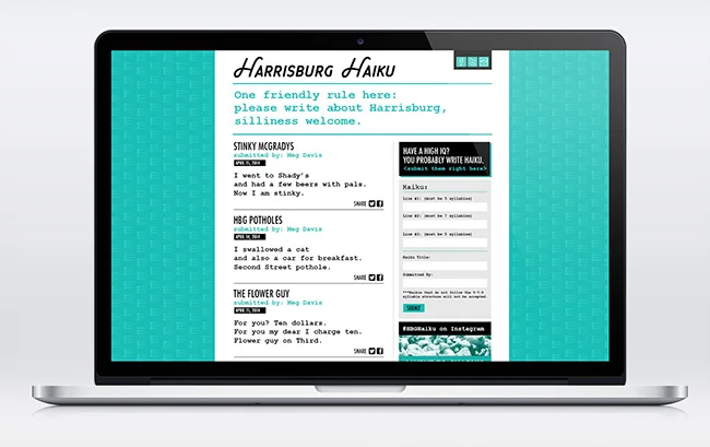 HBGHaiku.com mockup