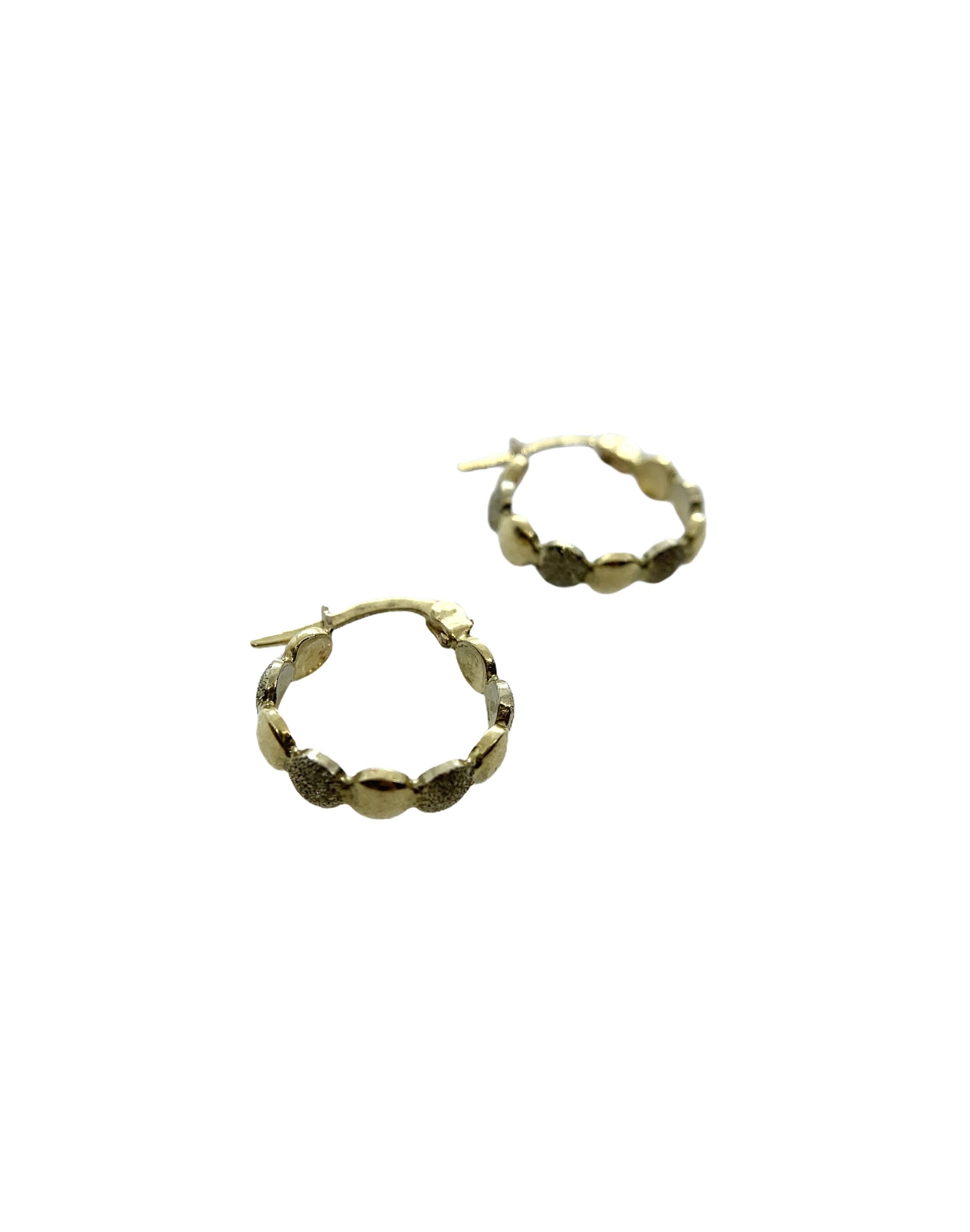 Two tone sparkle &amp; matte bubble hoops