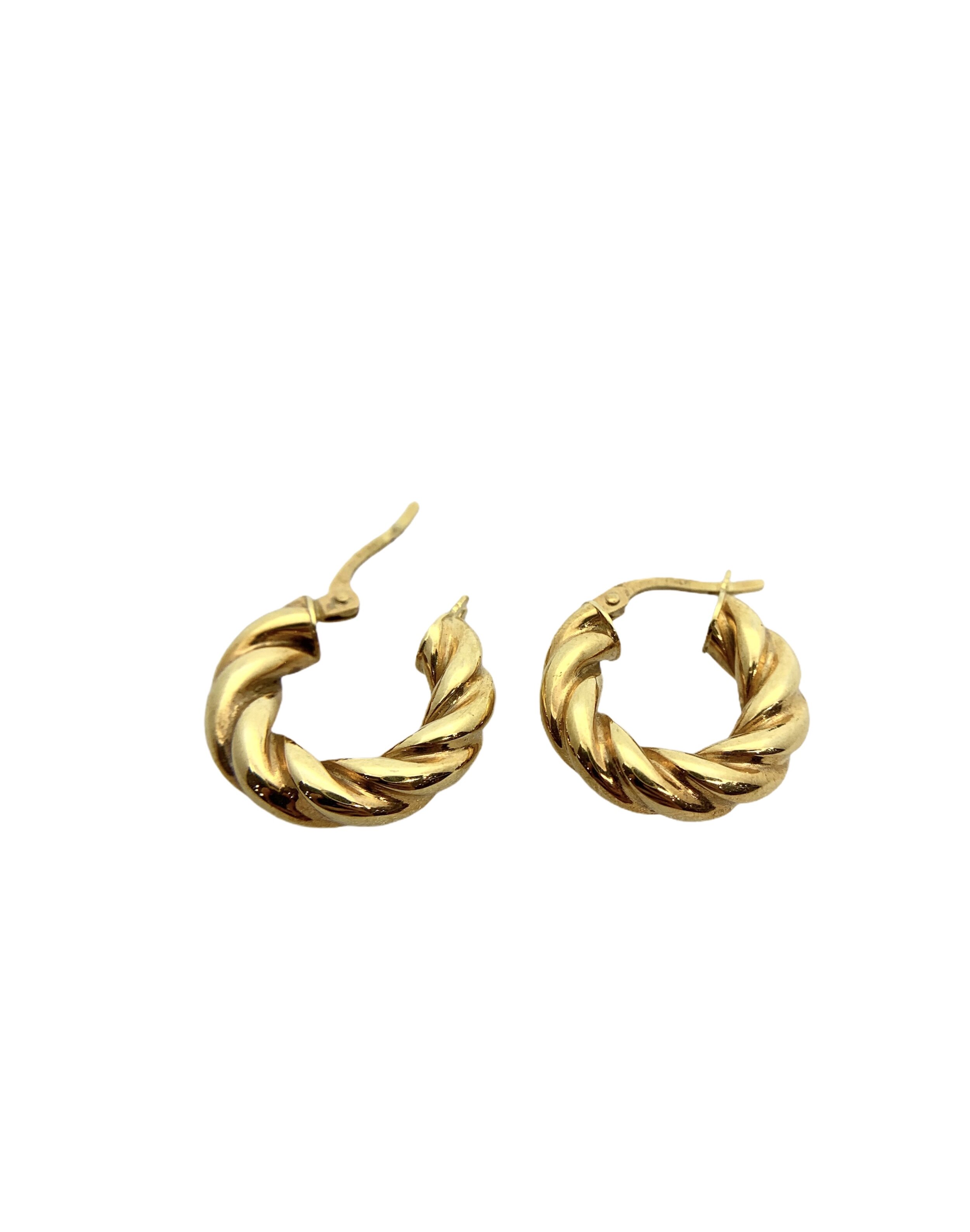 Chunky Yellow Gold Hoops