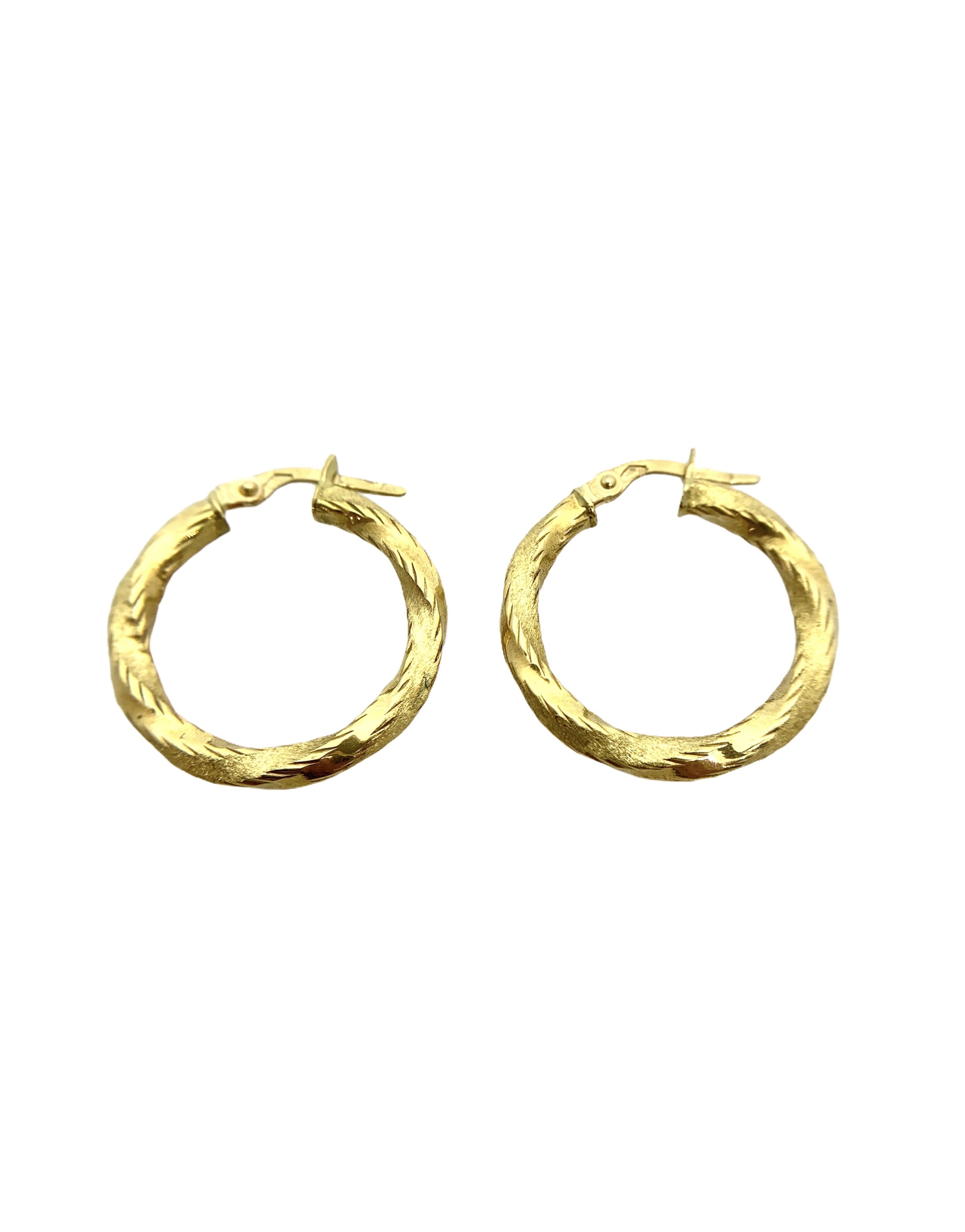 Diamond Cut &amp; Sparkle Hoops