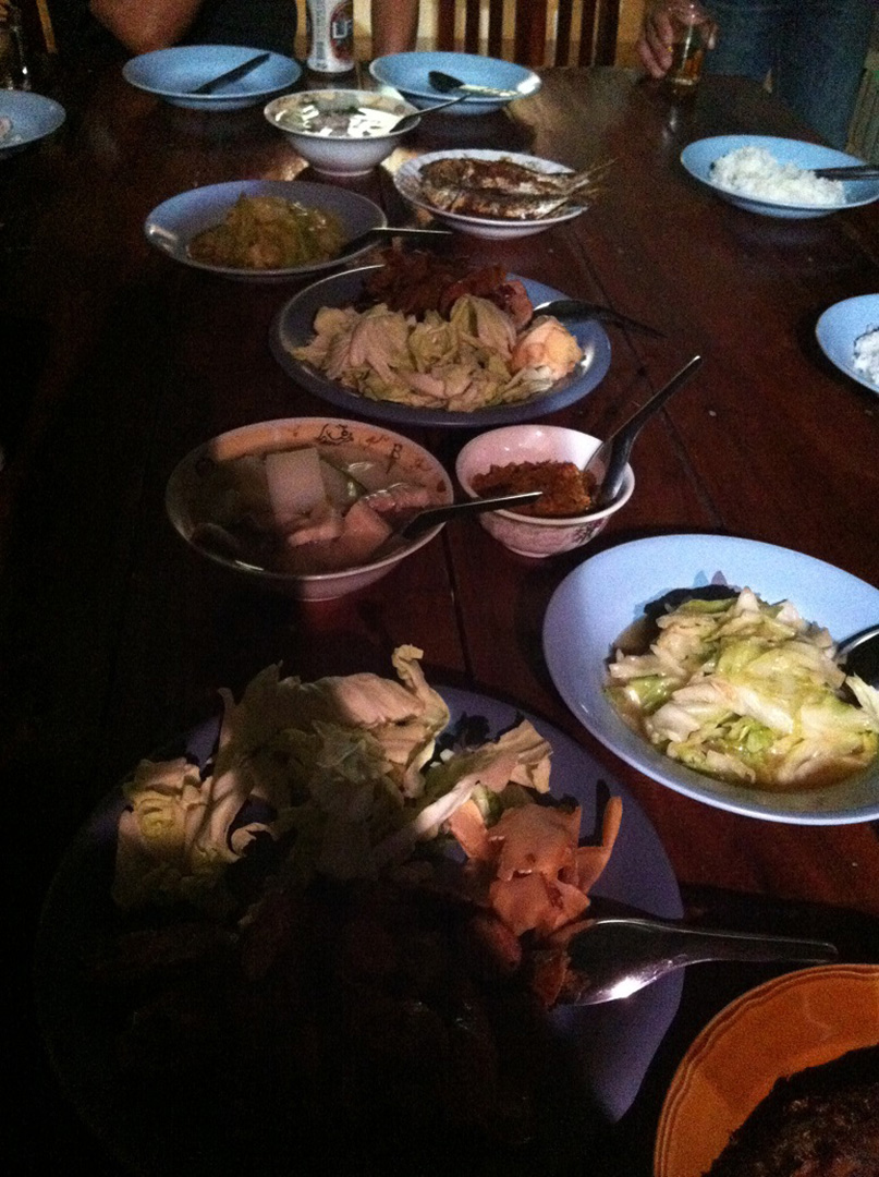 Homemade dinner, graciously provided by Pattanarak staff