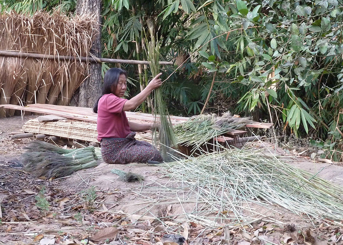 A local making broom brushes