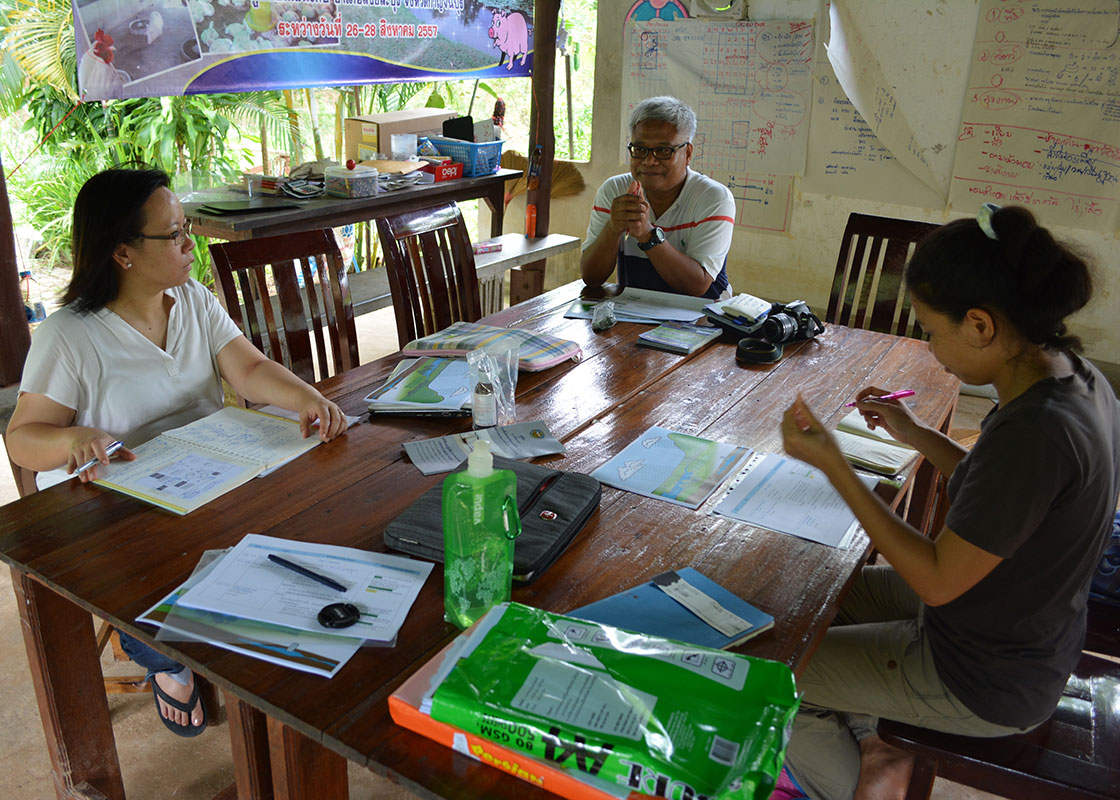 Reviewing the workshop plan.