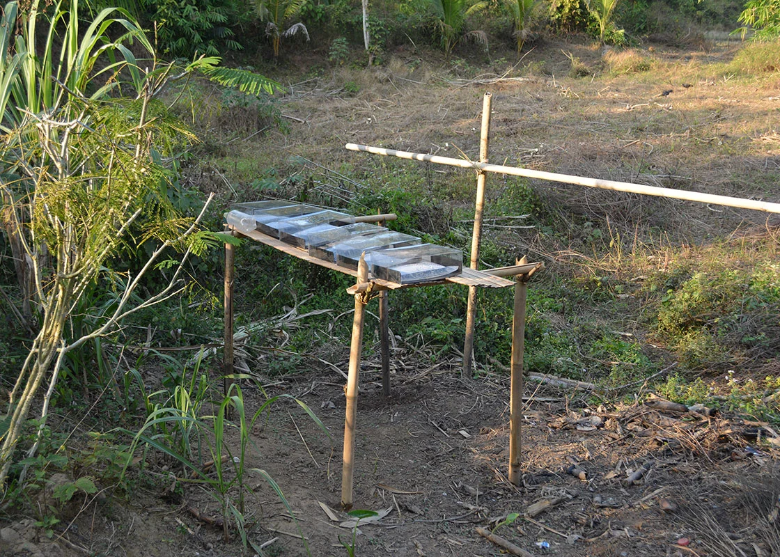 Another family also had their SODIS X platform near their clothes drying rack.