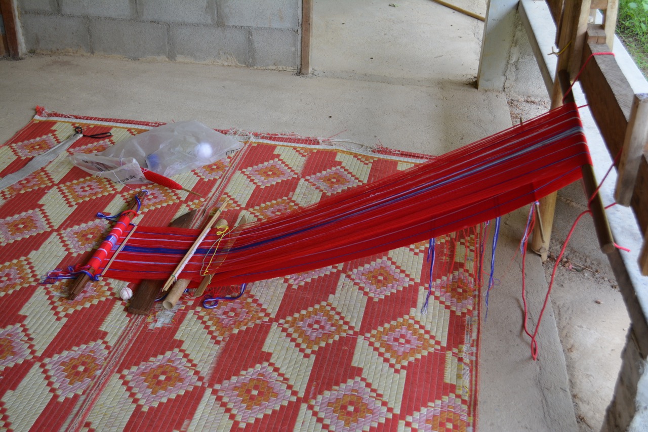 The store also had spaces for traditional cloth weaving, another product of the saving group.