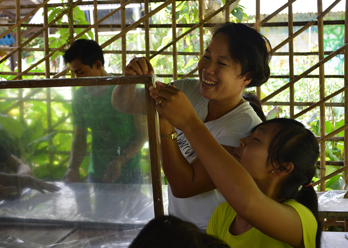 The participants during the solar drying training