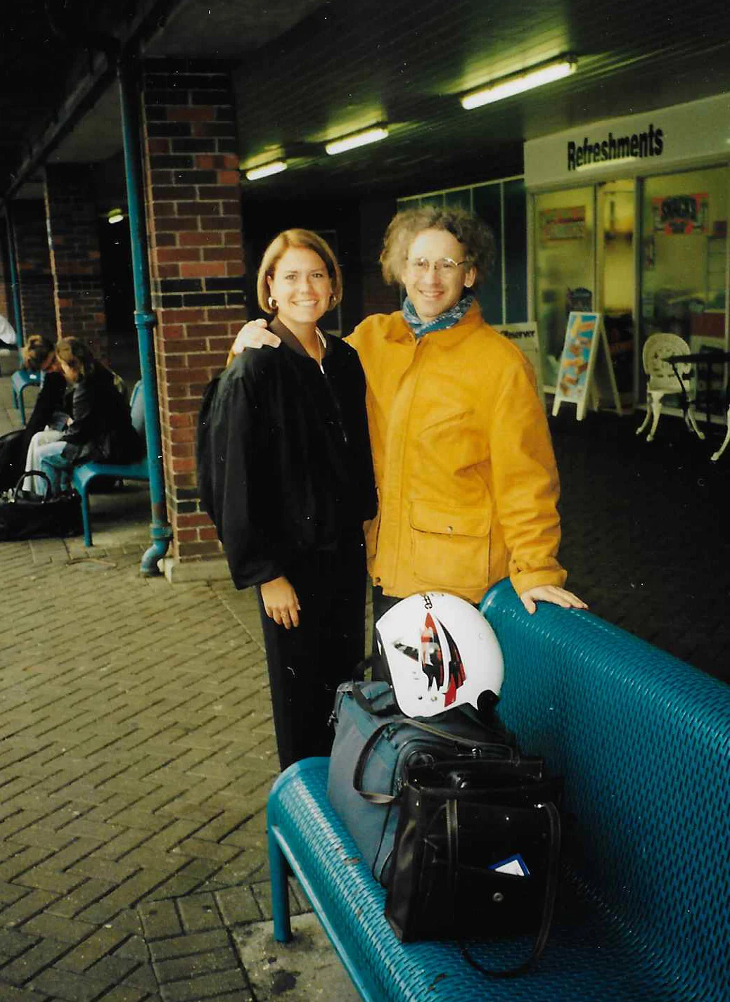 Lisa & Collin Hinch at the London Heathrow Airport