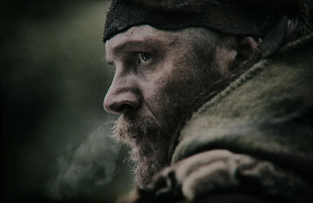 Tom Hardy in THE REVENANT. Photo by Jason Bell