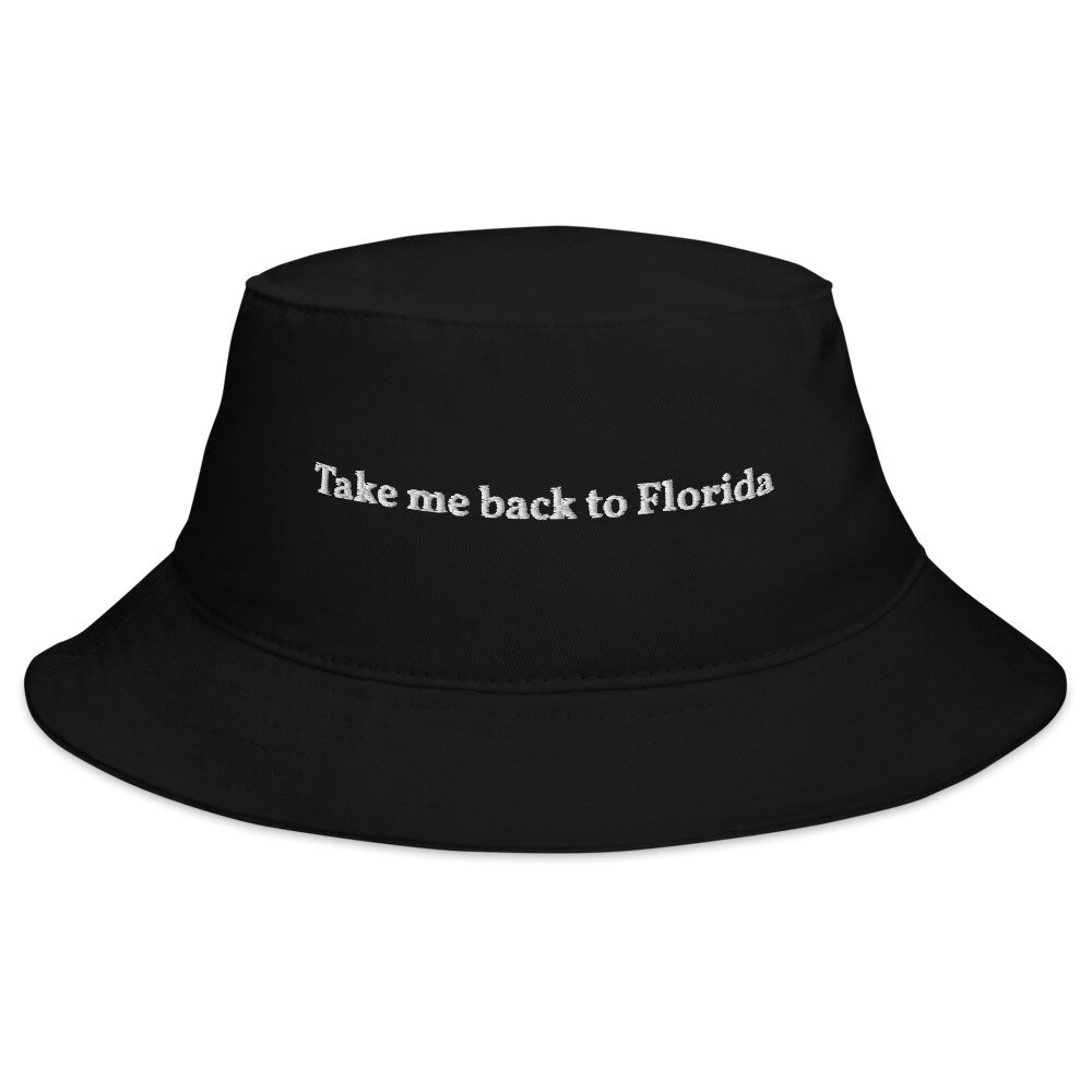 FLORIDA BUCKET HAT // BLACK & WHITE — Camille Trust