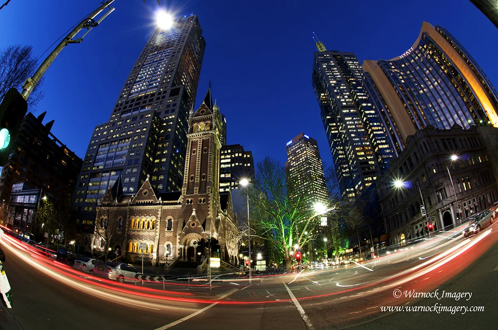 Melbourne at night.