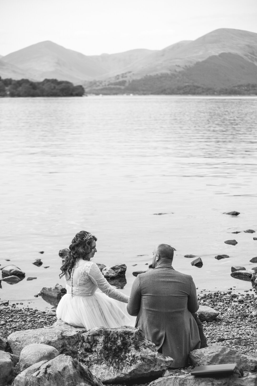 Going absolutely rogue and going to post a black and white one on here. Look at these mountains 😍 Hannah &amp; Adam have officially been blogged with their incredible Scottish wedding at Loch Lomond.