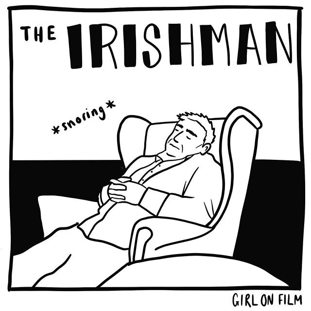 I actually can&rsquo;t remember anything of note happening other than some confusing CGI. Happy St Patrick&rsquo;s day 🍀
.
.
.
 #irish #theirishman #blackandwhite #illustration #illustrator #robertdeniro #stpatricksday #martinscorsese #movie #girlon