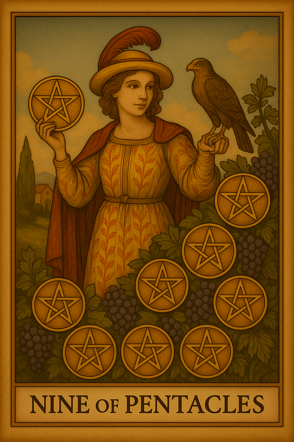 Eight of Pentacles tarot card illustrating hard work and mastery